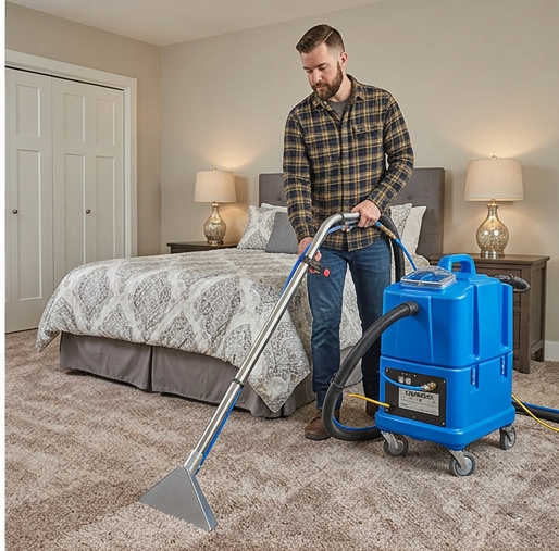 Carpet cleaned safely with the correct method and chemistry by Next Level Clean